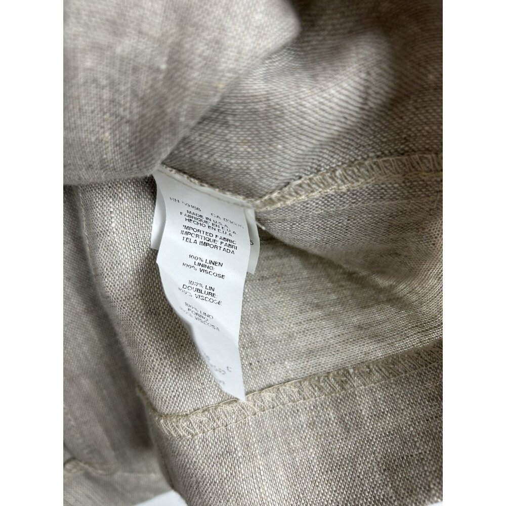 Karen Kane Jacket Women's S Beige Heather Linen Button Front Minimalist Capsule - Picture 10 of 11